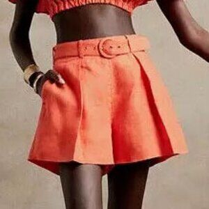 Banana Republic Meridian Linen Short - Coral